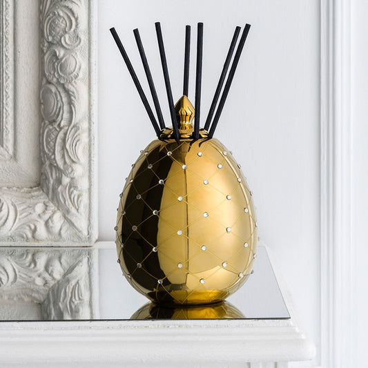 Oeuf Diffuseur Mikado Or et Cristaux 250 ml